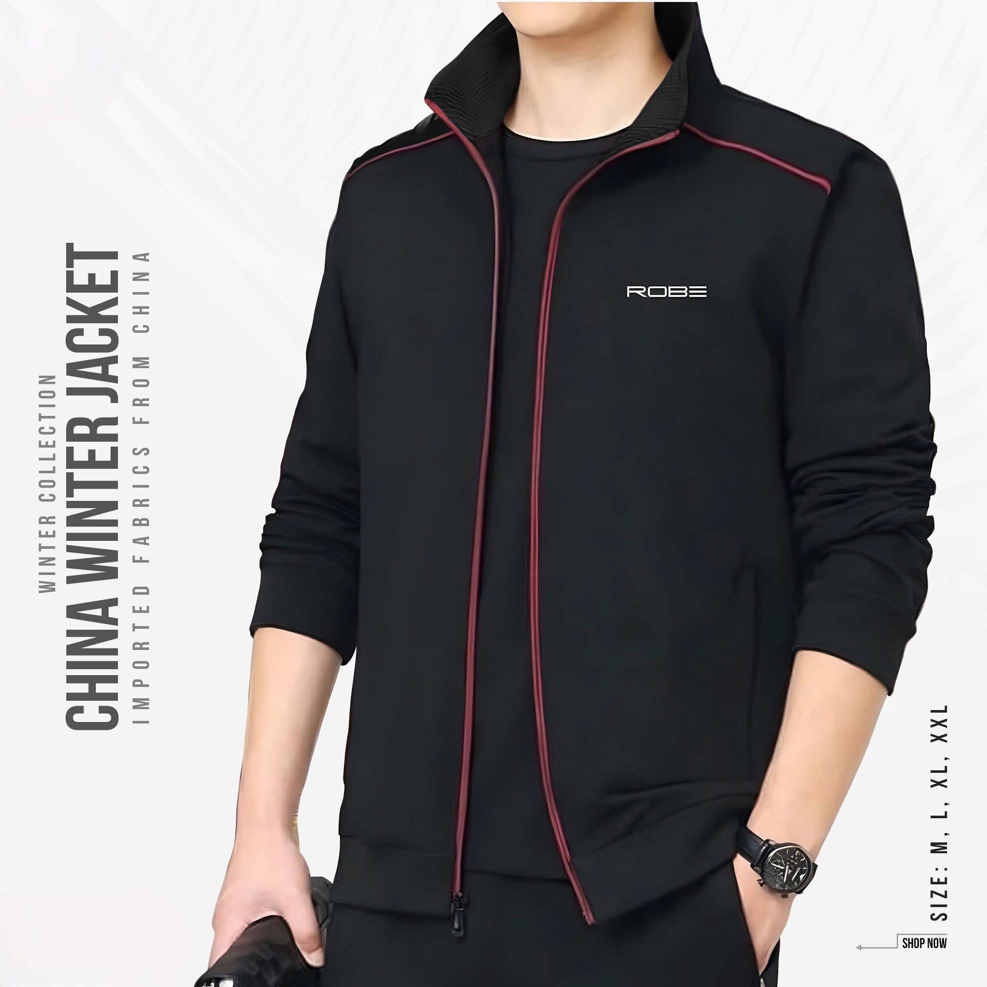 China Winter Jacket Black 99