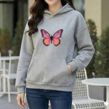 Premium Comfortable Printed Ladies Winter Hoodie