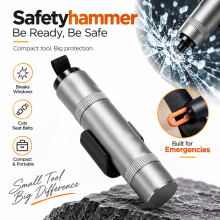 2-in-1 Car Emergency Safety Hammer