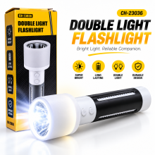 2-in-1 Rechargeable Double Light Torch Light & Reading/Table Lamp